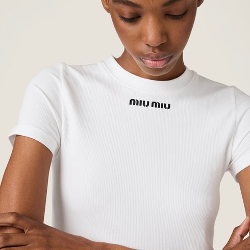 White - Seamless T-shirt - GLAM MODA